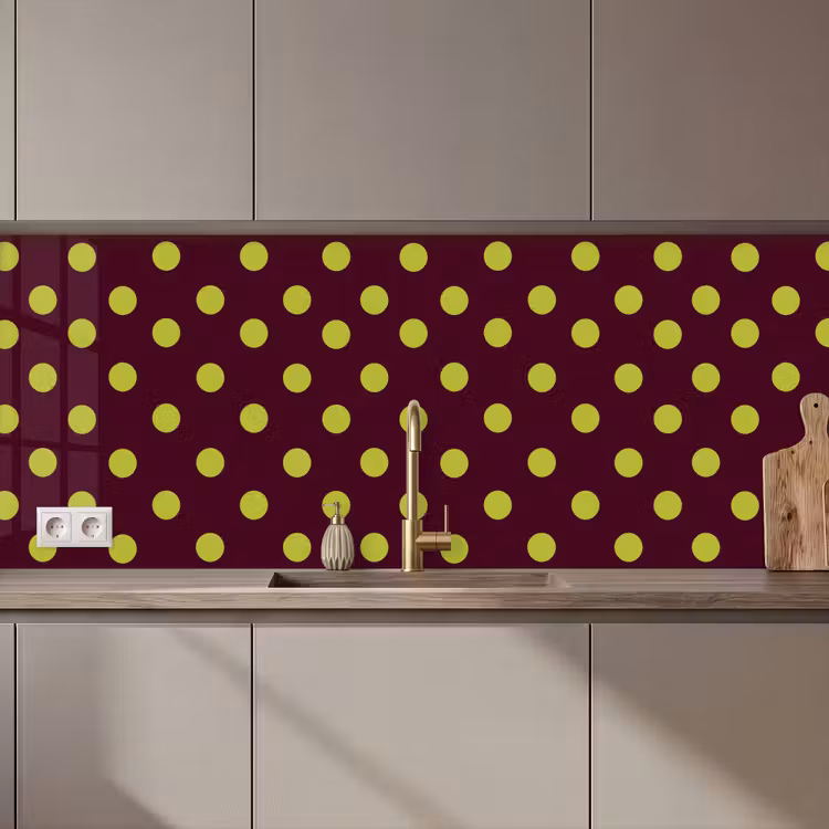 Keuken achterwand - Klassiek - Stippen - Groen — 1