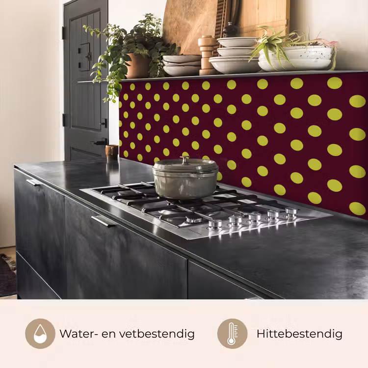 Keuken achterwand - Klassiek - Stippen - Groen — 3