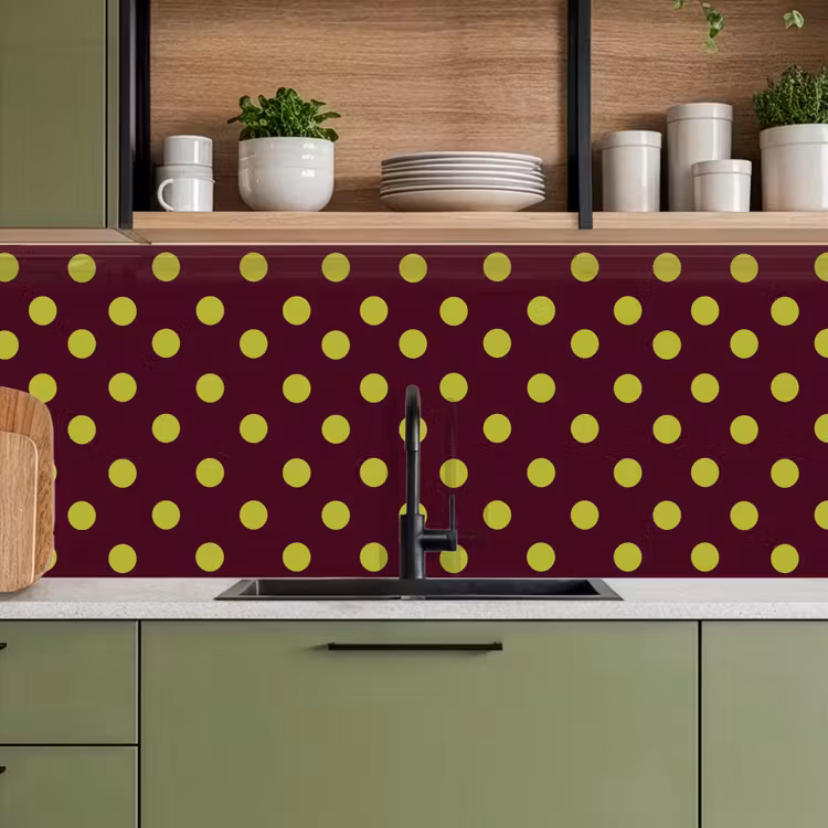 Keuken achterwand - Klassiek - Stippen - Groen — 5