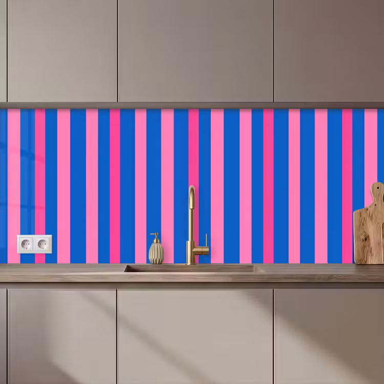 Keuken achterwand - Modern - Optisch - Roze — 1