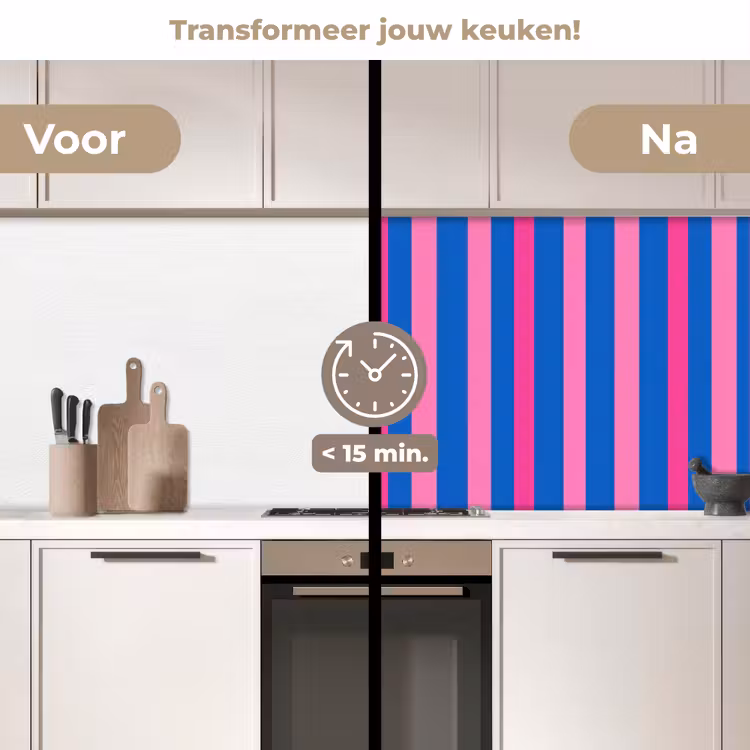 Keuken achterwand - Modern - Optisch - Roze — 2