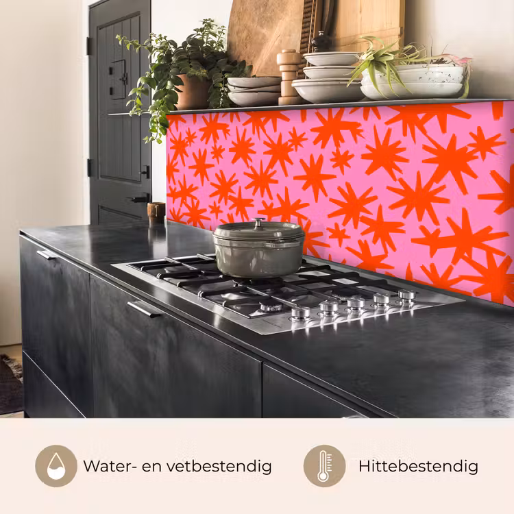 Keuken achterwand - Modern - Sterren - Roze — 3