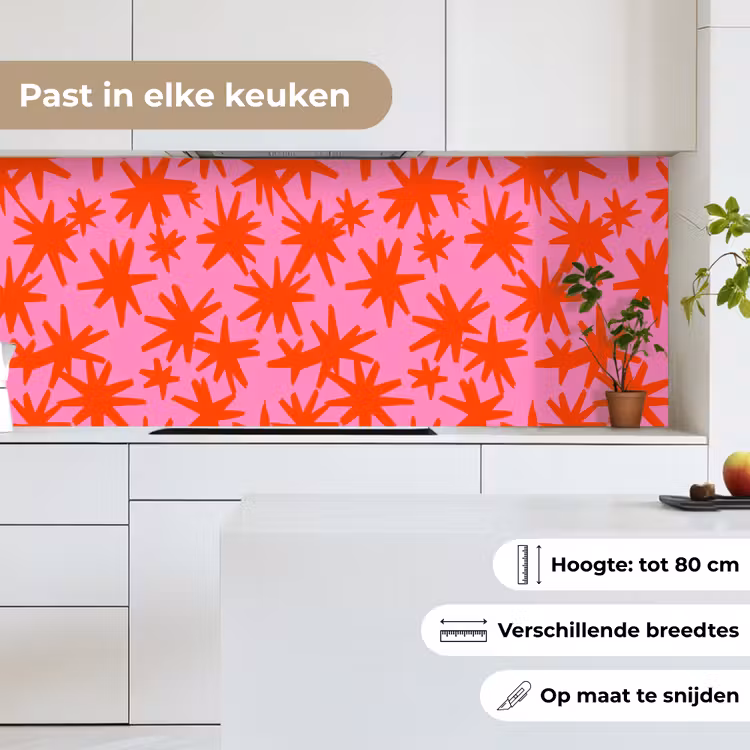 Keuken achterwand - Modern - Sterren - Roze — 4