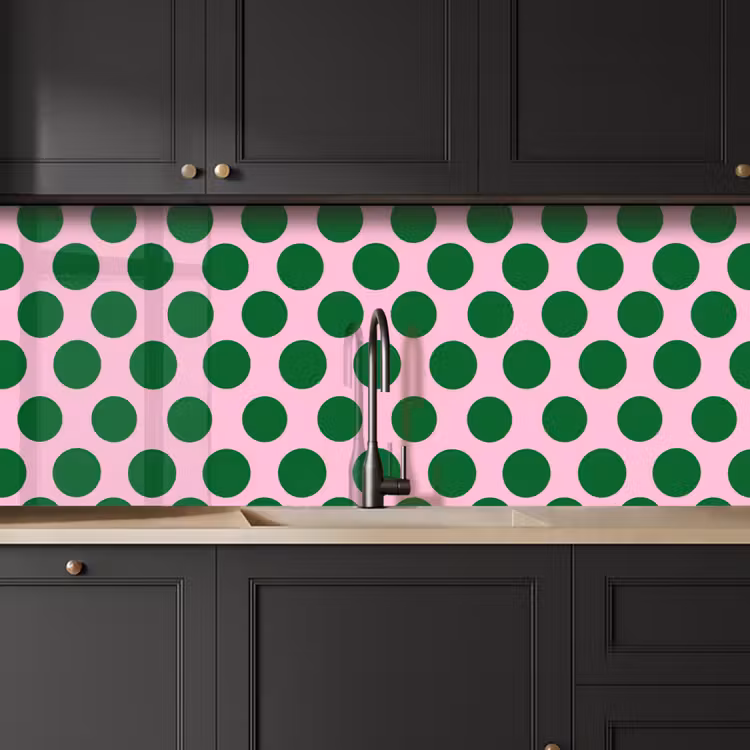 Keuken achterwand - Polkadots - Patroon - Groen — 6