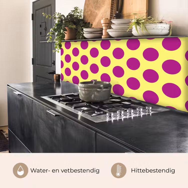 Keuken achterwand - Dots - Klassiek - Geel — 3