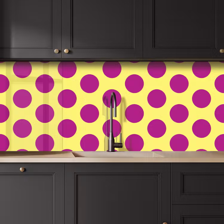 Keuken achterwand - Dots - Klassiek - Geel — 6