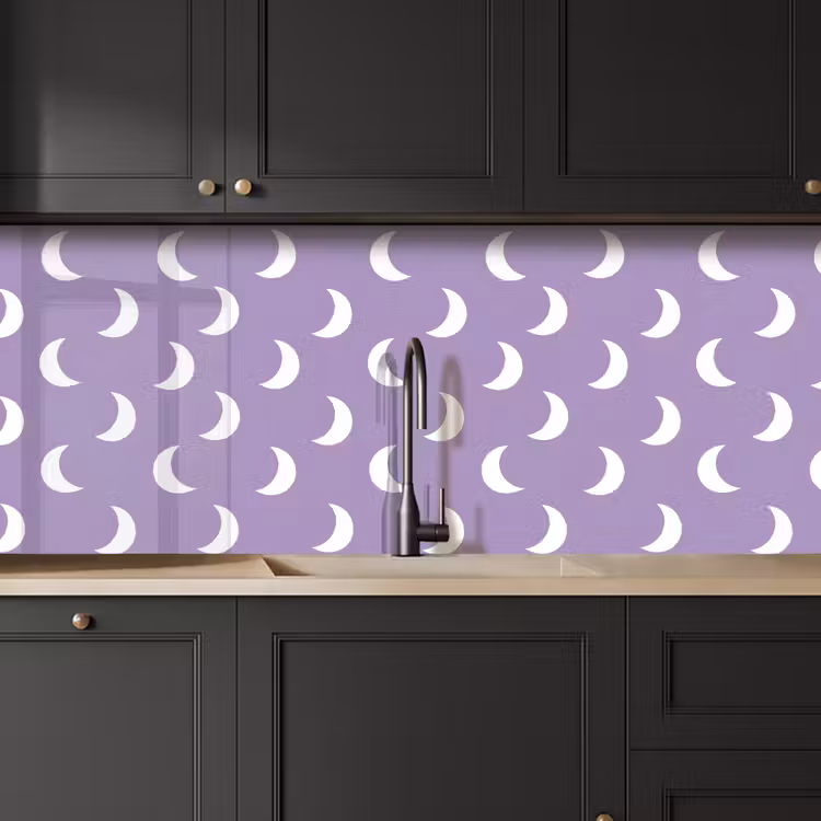 Keuken achterwand - Manen - Patroon - Paars — 6