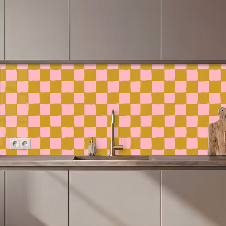 Keuken achterwand - Patroon -  Roze — 1