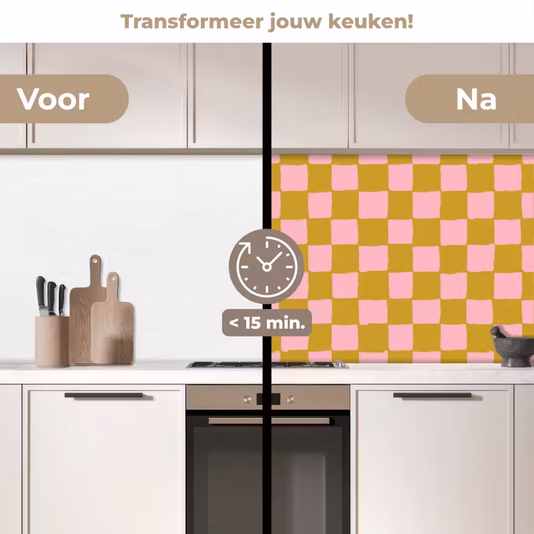 Keuken achterwand - Patroon -  Roze — 2