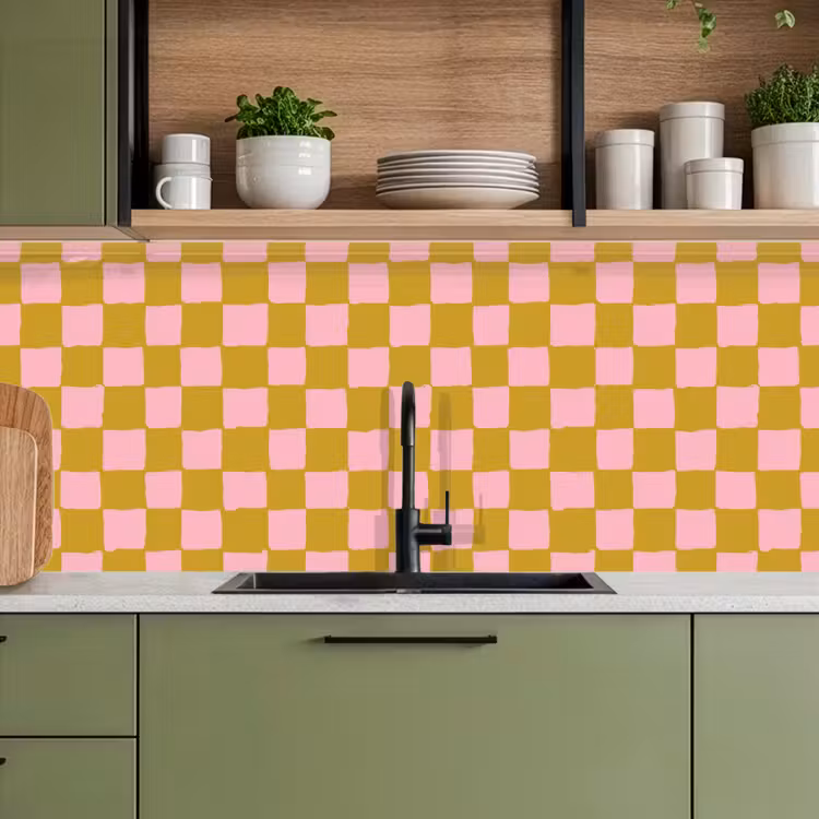 Keuken achterwand - Patroon -  Roze — 5