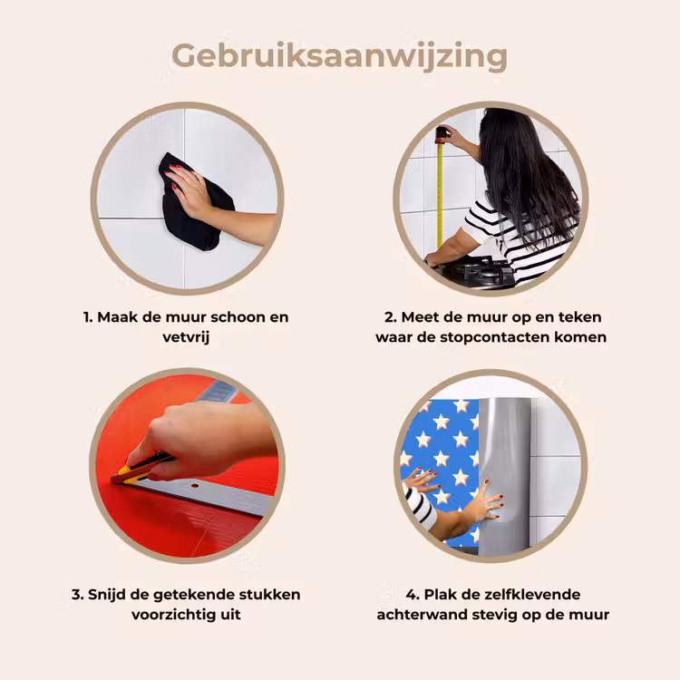 Keuken achterwand - Sterren - Patroon - Blauw — 7