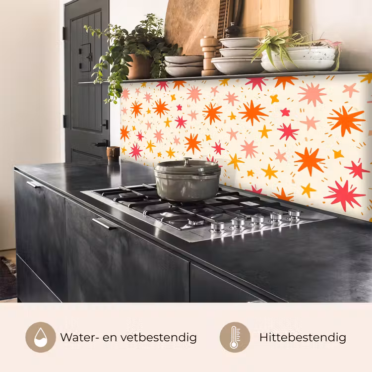 Keuken achterwand - Sterren - Speels - Kleurrijk — 3