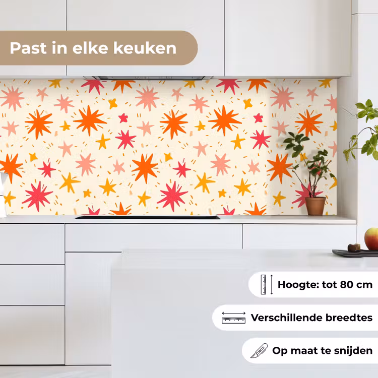 Keuken achterwand - Sterren - Speels - Kleurrijk — 4