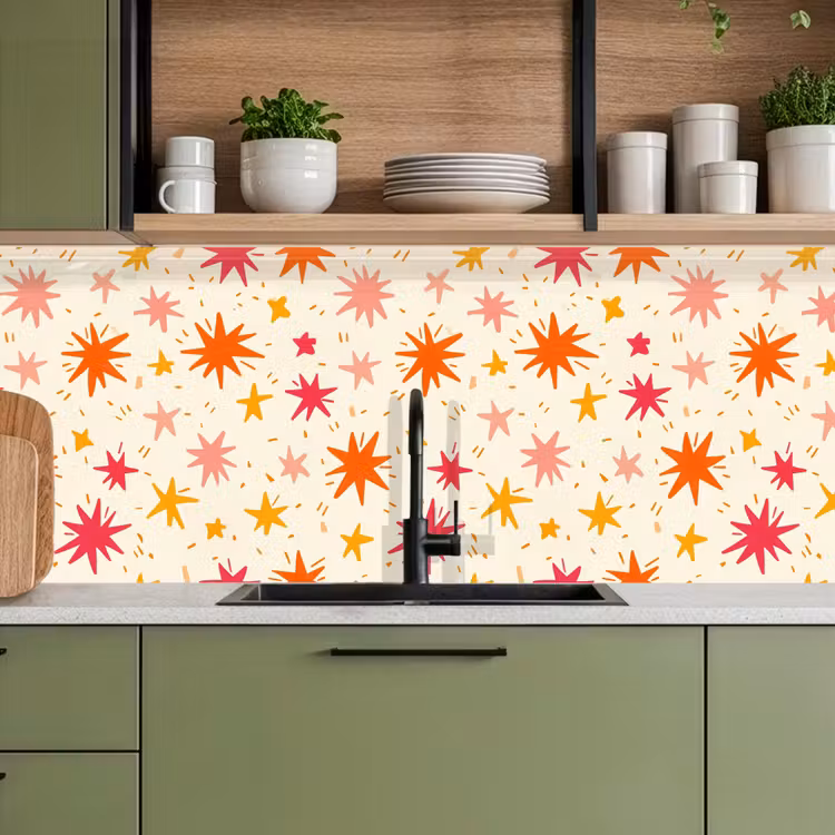 Keuken achterwand - Sterren - Speels - Kleurrijk — 5