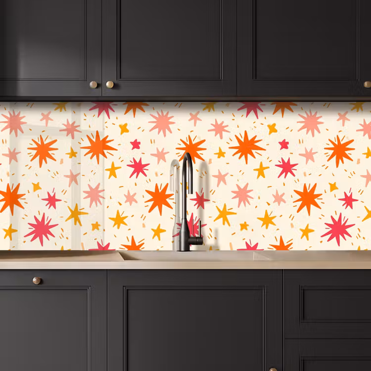 Keuken achterwand - Sterren - Speels - Kleurrijk — 6