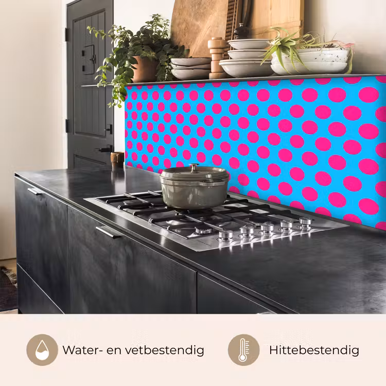 Keuken achterwand - Stippen - Klassiek - Roze — 3