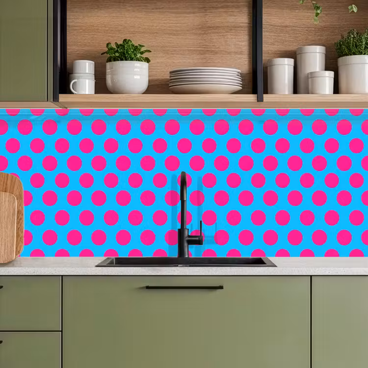 Keuken achterwand - Stippen - Klassiek - Roze — 5