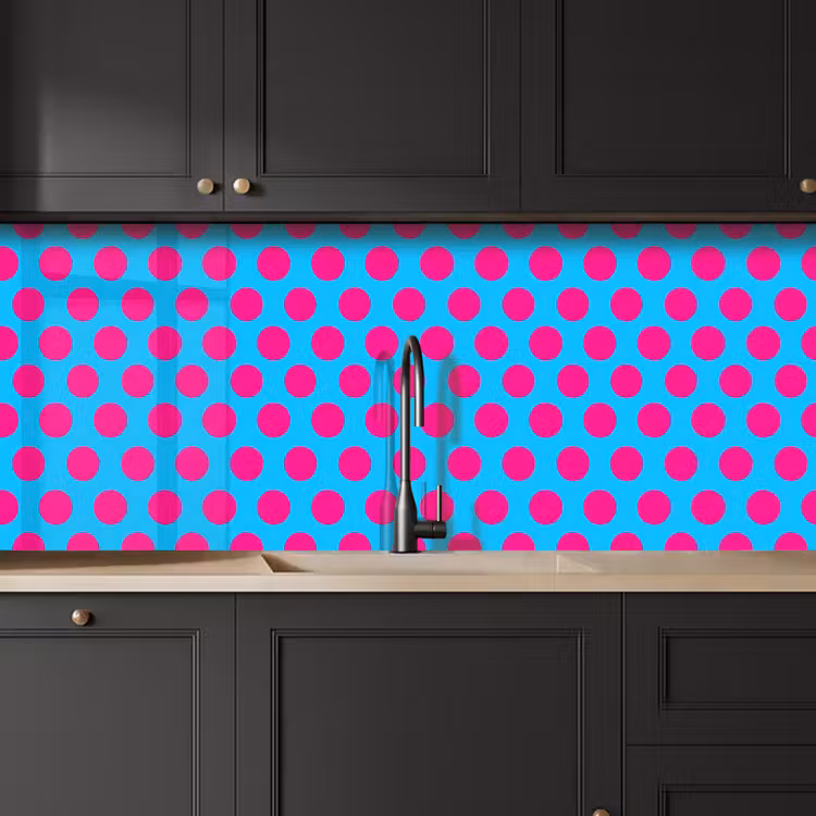 Keuken achterwand - Stippen - Klassiek - Roze — 6
