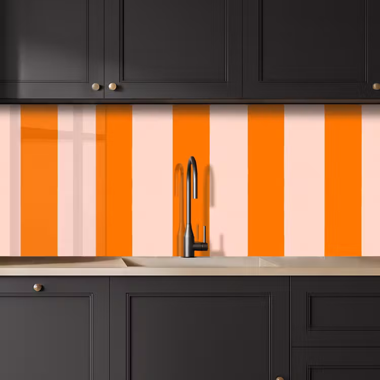 Keuken achterwand - Strepen - Modern - Oranje — 6