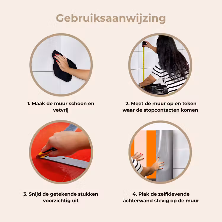 Keuken achterwand - Strepen - Modern - Oranje — 7