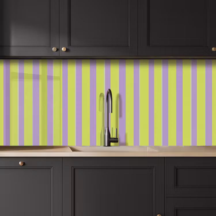 Keuken achterwand - Strepen - Patroon - Groen — 6