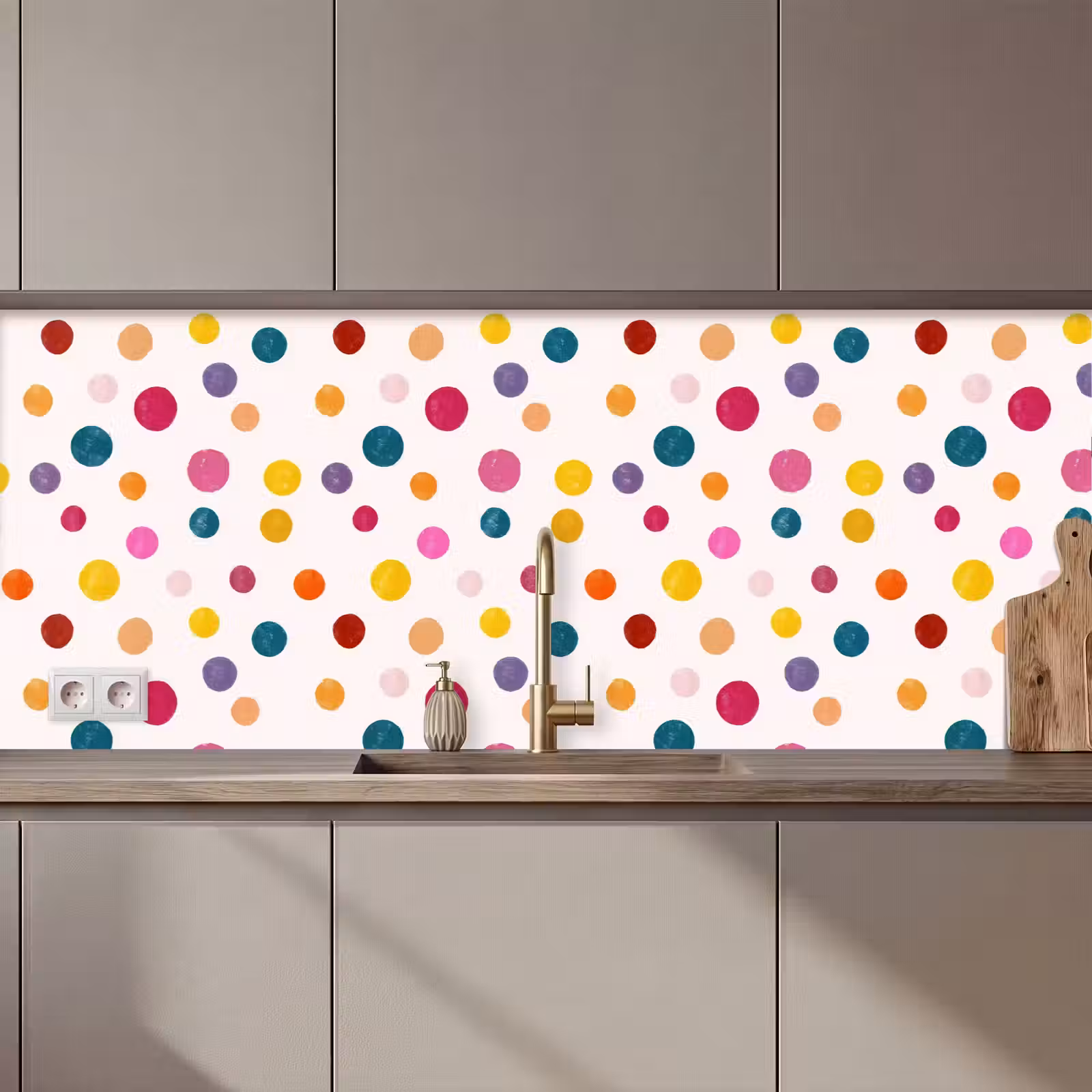 Keuken achterwand - Cirkels - Speels - Kleurrijk — 1