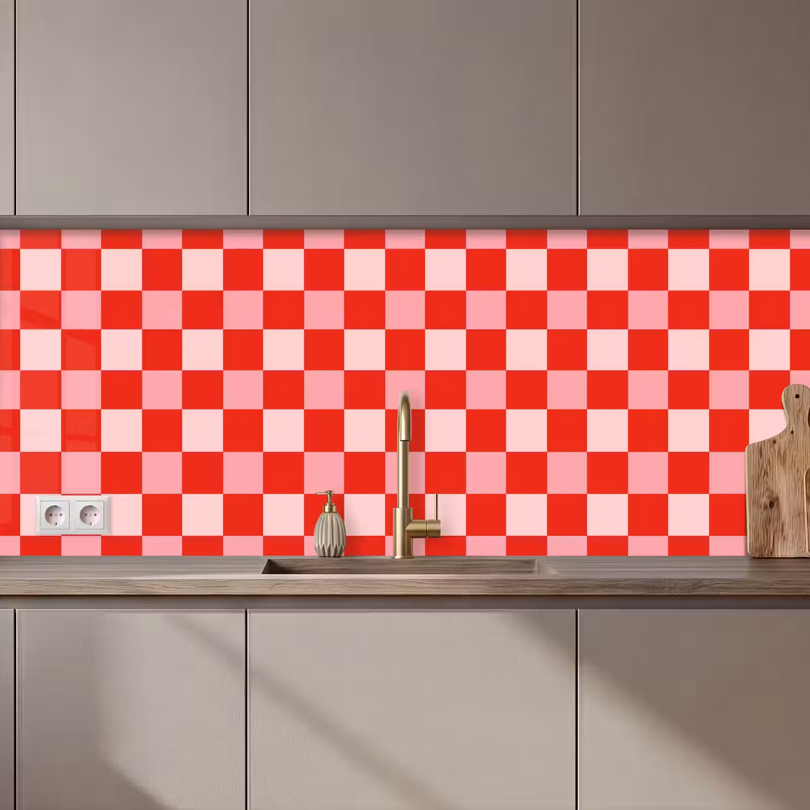Keuken achterwand - Klassiek - Rood — 1