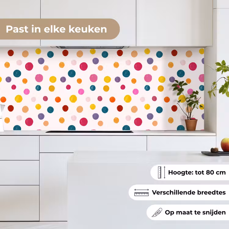 Keuken achterwand - Cirkels - Speels - Kleurrijk — 4