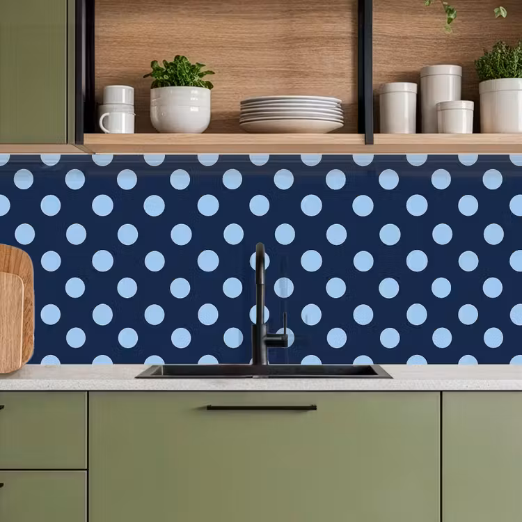 Keuken achterwand - Klassiek - Dots - Blauw — 5