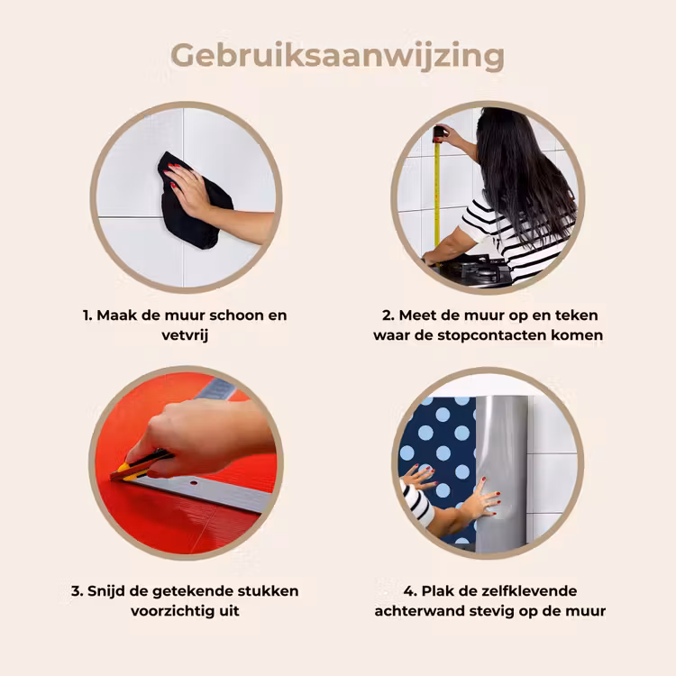 Keuken achterwand - Klassiek - Dots - Blauw — 7