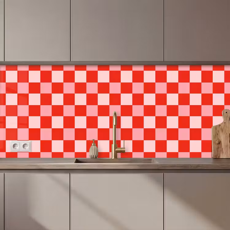 Keuken achterwand - Klassiek - Rood — 1