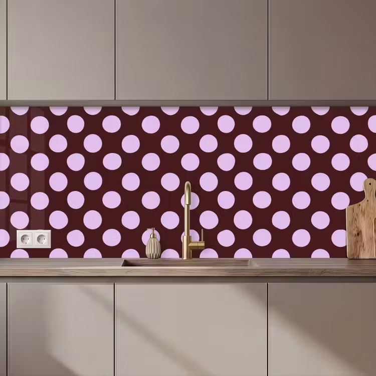 Keuken achterwand - Klassiek - Stippen - Paars — 1