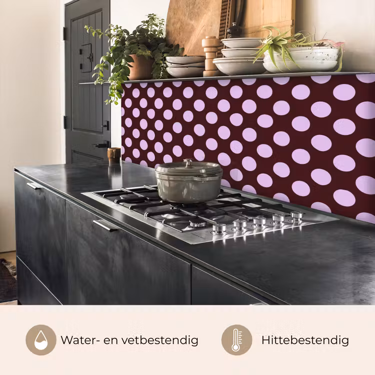 Keuken achterwand - Klassiek - Stippen - Paars — 3