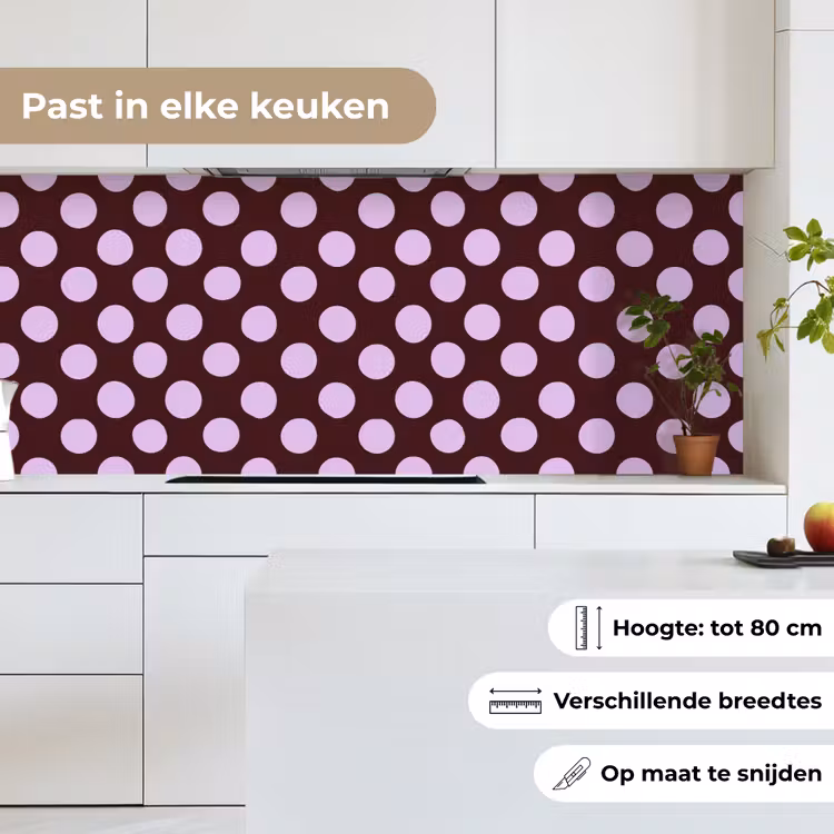 Keuken achterwand - Klassiek - Stippen - Paars — 4