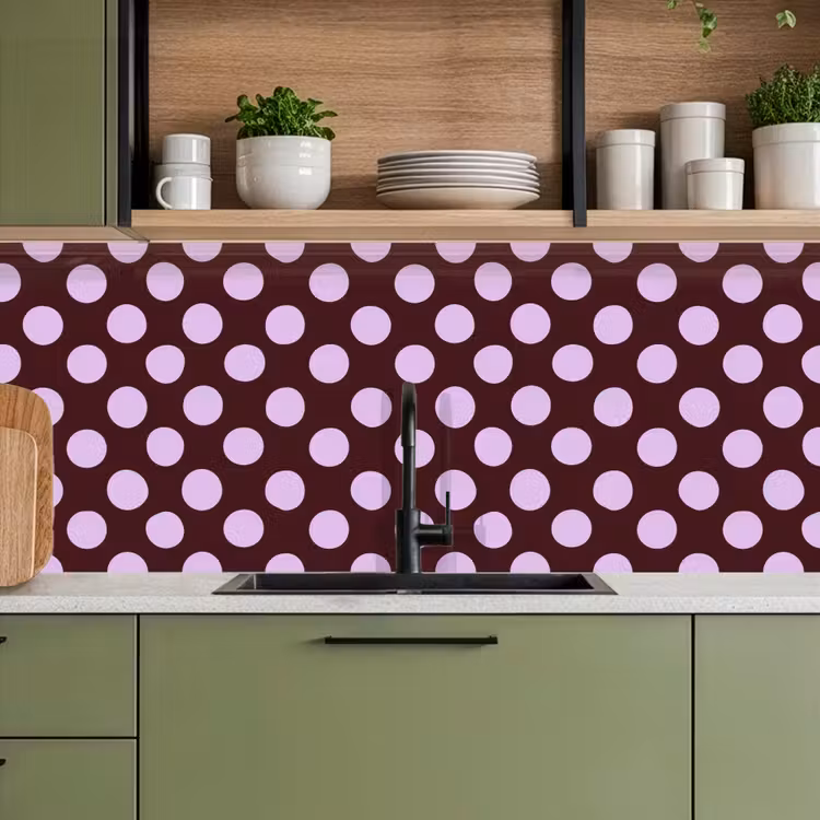 Keuken achterwand - Klassiek - Stippen - Paars — 5