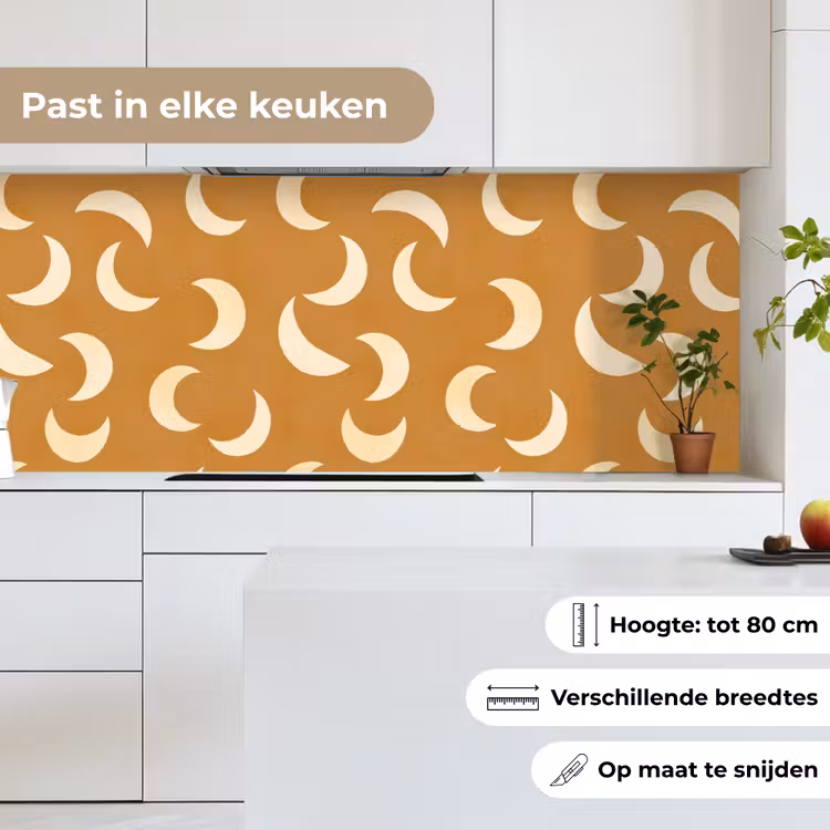 Keuken achterwand - Manen - Patroon - Oker — 4