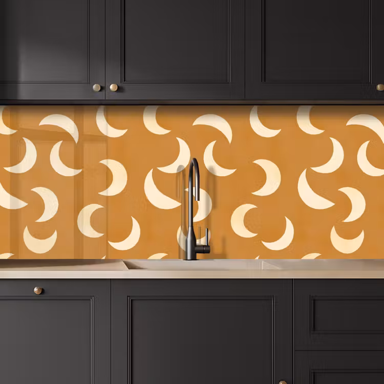 Keuken achterwand - Manen - Patroon - Oker — 6