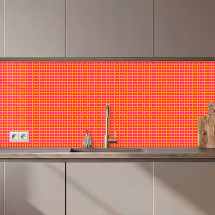 Keuken achterwand - Modern - Stippen - Oranje — 1