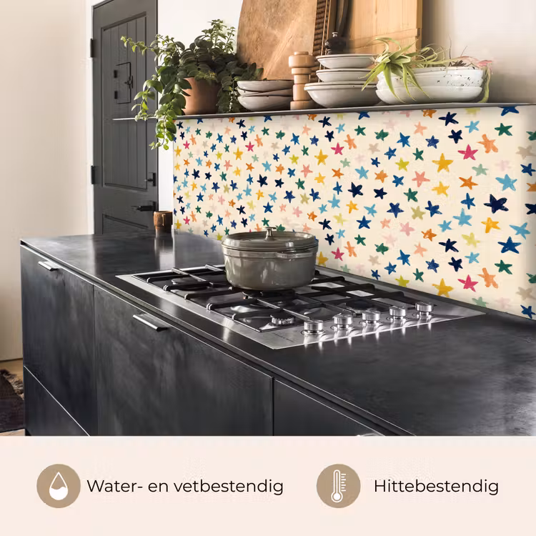 Keuken achterwand - Patroon - Sterren - Kleurrijk — 3
