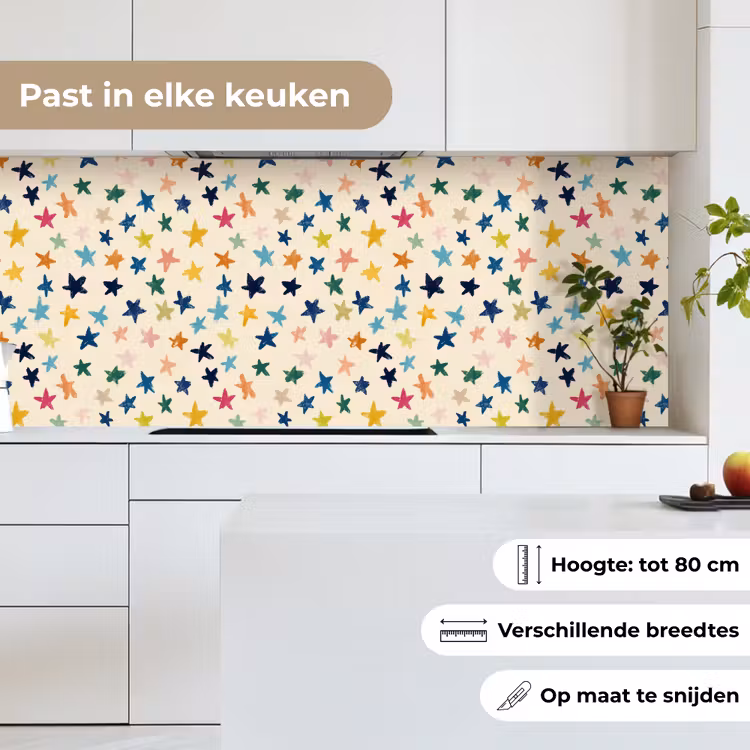 Keuken achterwand - Patroon - Sterren - Kleurrijk — 4