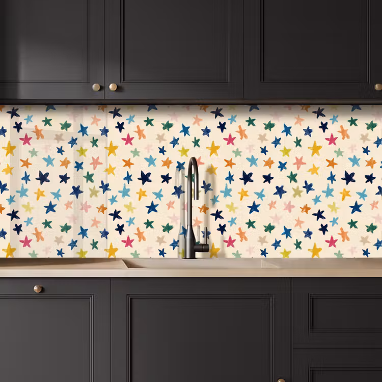 Keuken achterwand - Patroon - Sterren - Kleurrijk — 6