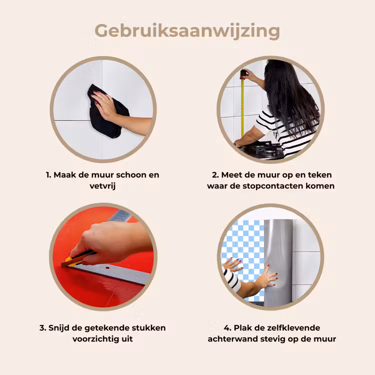 Keuken achterwand - Schaakbord - Klassiek - Blauw — 7
