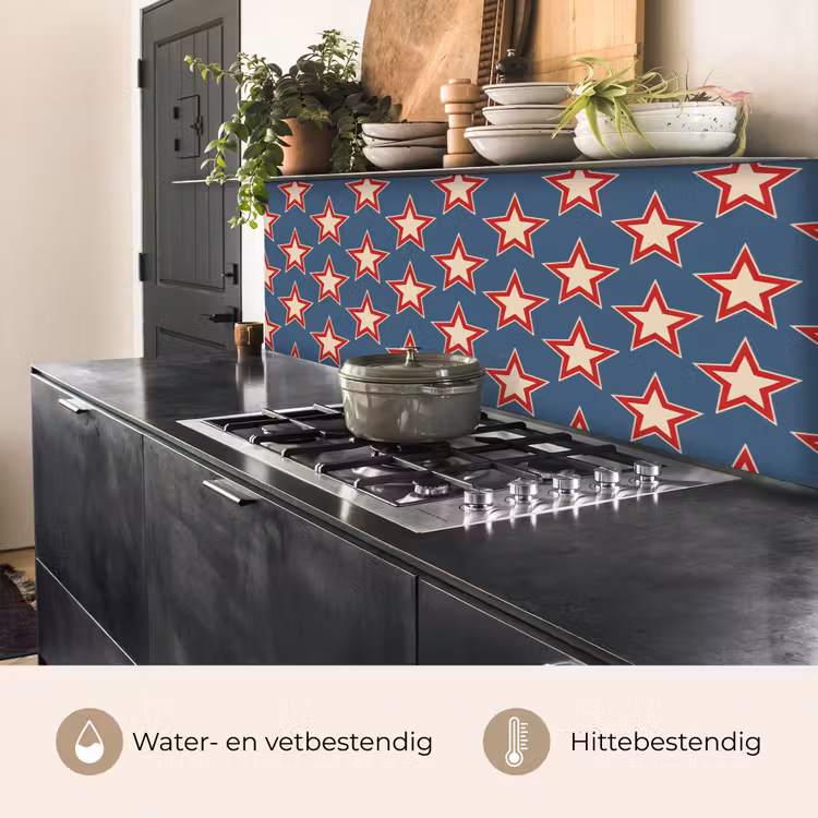 Keuken achterwand - Ster - Klassiek - Blauw — 3