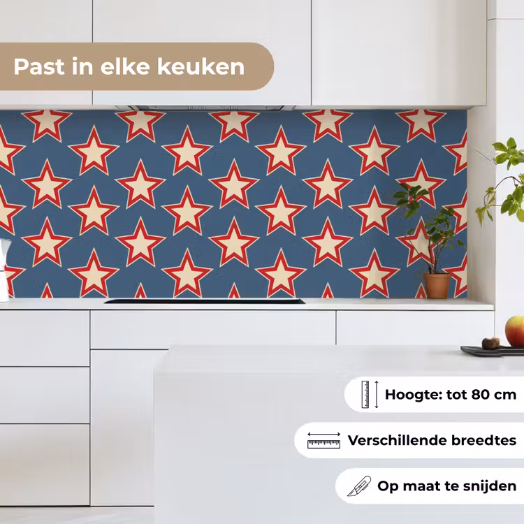 Keuken achterwand - Ster - Klassiek - Blauw — 4