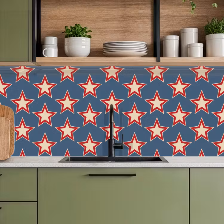 Keuken achterwand - Ster - Klassiek - Blauw — 5
