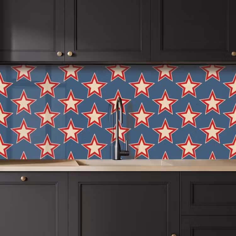 Keuken achterwand - Ster - Klassiek - Blauw — 6