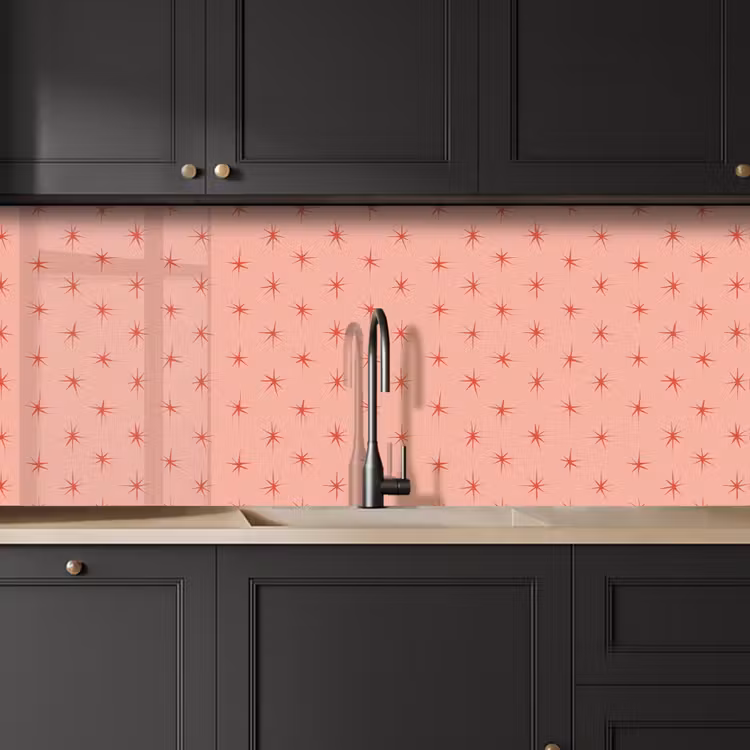 Keuken achterwand - Sterretjes - Patroon - Oranje — 6