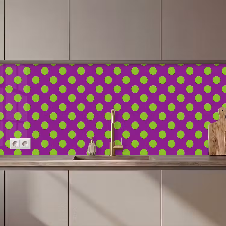 Keuken achterwand - Stippen - Klassiek - Groen — 1