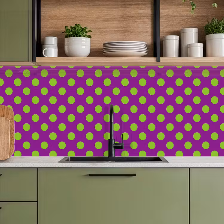 Keuken achterwand - Stippen - Klassiek - Groen — 5
