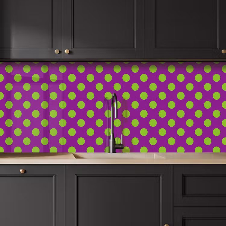 Keuken achterwand - Stippen - Klassiek - Groen — 6